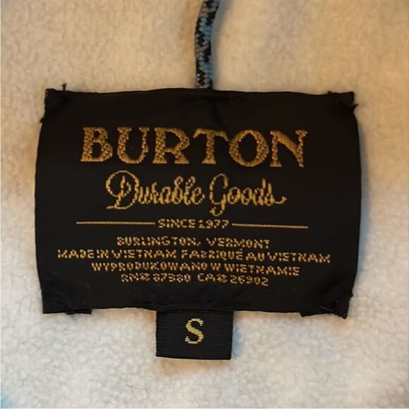 Burton Durable Goods Women’s Gray And Navy Hooded Sweatshirt, Size S - Picture 7 of 8